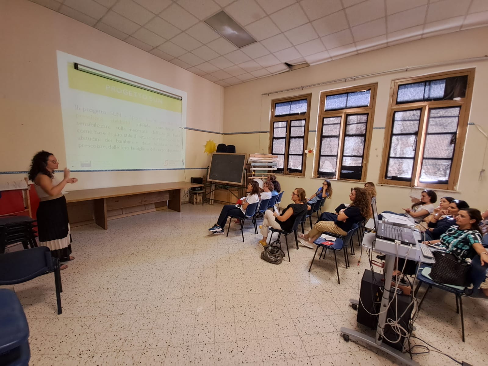 Sports at school for preschool children: the training event with SUN